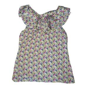 Women’s Liberty of London Target Floral Ruffle Keyhole Neckline Sleeveless XS